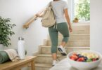 climbing stairs