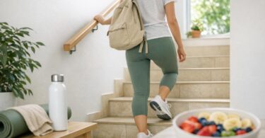 climbing stairs