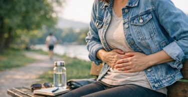 stomach hands