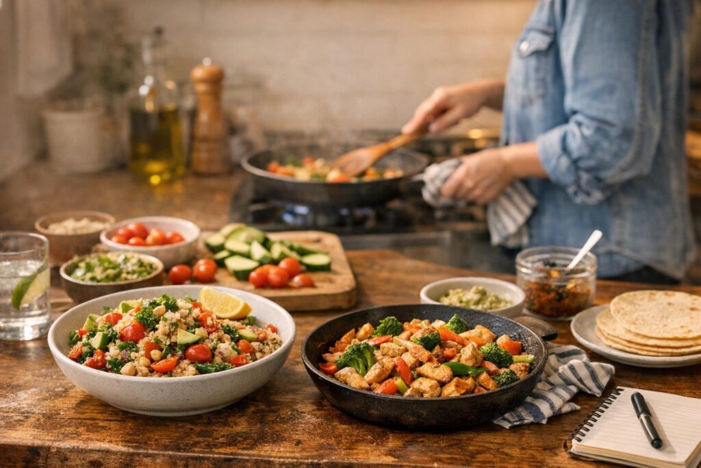 dinner table healthy